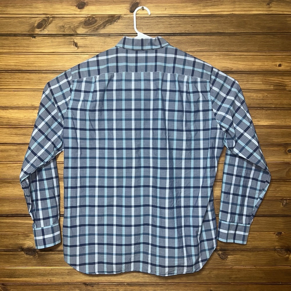 Bonobos Shirt Mens Size XL Slim Fit Blue Checkered Long Sleeve Button LOT OF TWO - Picture 6 of 10